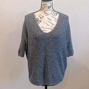 Express V Neck 3/4 Sleeve Hi-Lo Sweater